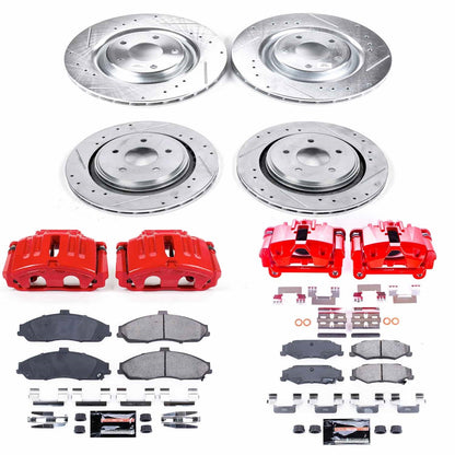 PowerStop Front & Rear Z23 Evolution Kit w/ Calipers | Chevrolet Corvette (2005–2013) (KC4400)