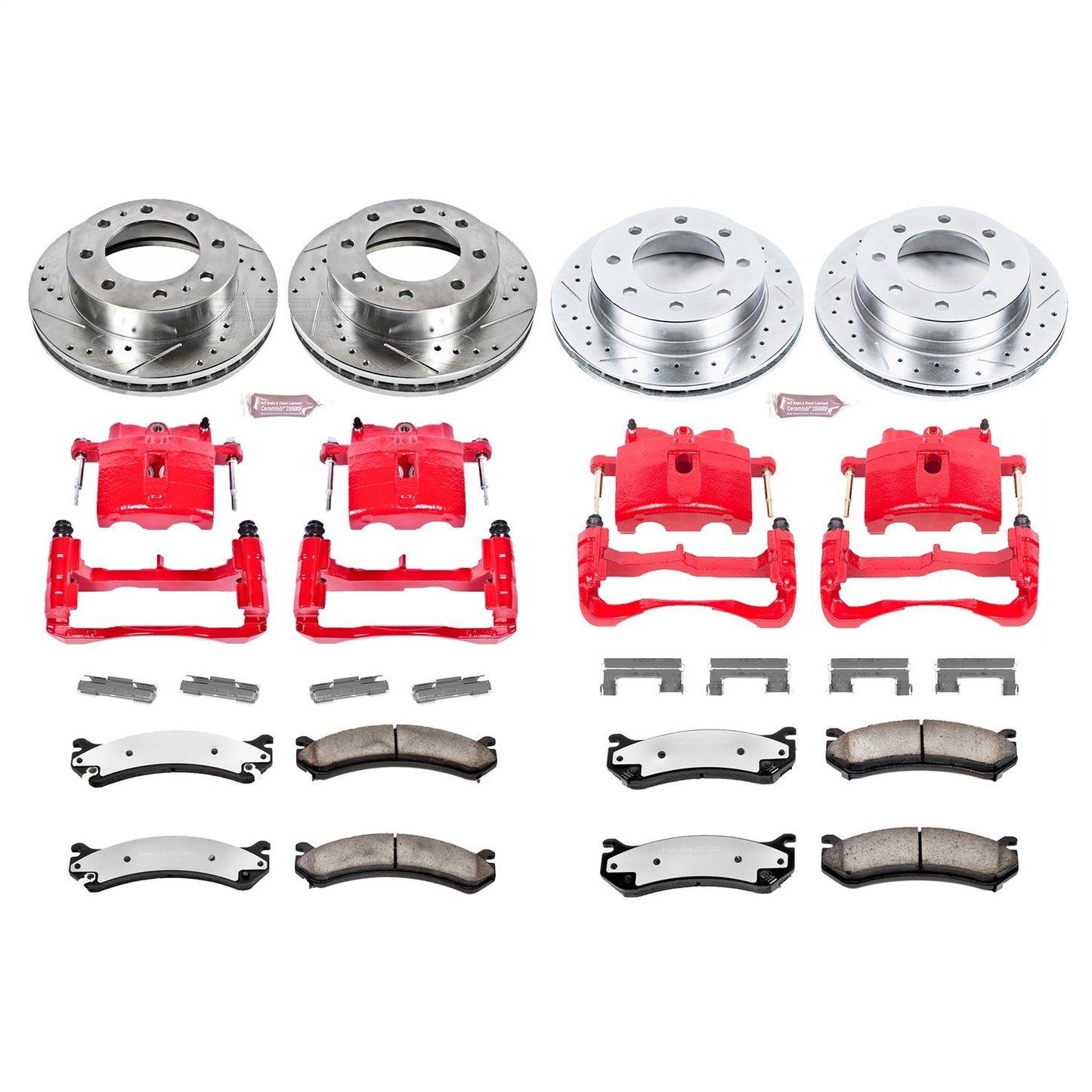 PowerStop Front and Rear Z36 Truck & Tow Kit w/ Calipers | GMC Sierra 2500 HD (2004) (KC4423-36)