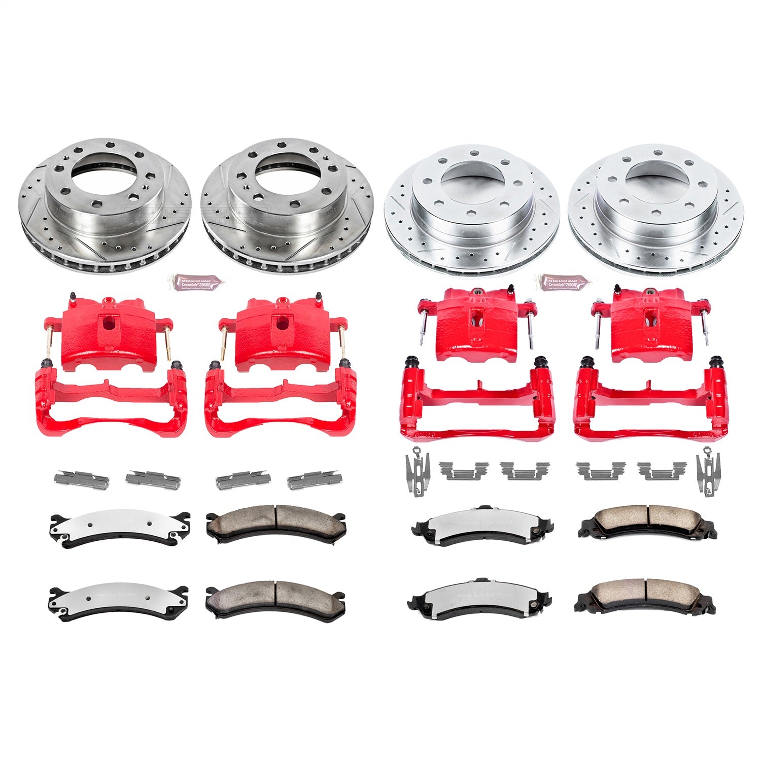 PowerStop Front and Rear Z36 Truck & Tow Kit w/ Calipers | GMC Yukon XL 2500 (2003–2005) (KC4426-36)