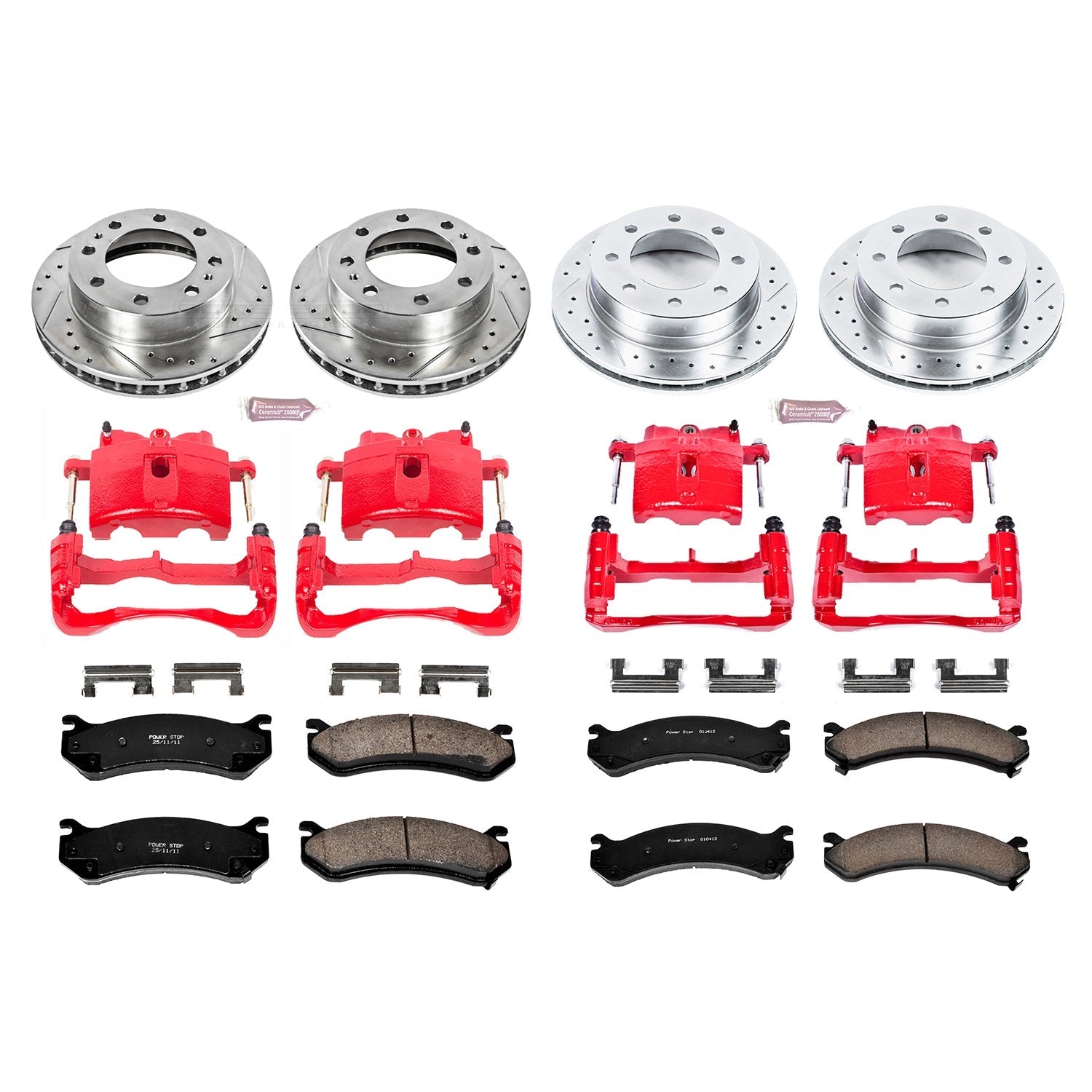 PowerStop Front & Rear Z23 Evolution Sport Brake Kit w/ Calipers | Chevrolet Silverado 1500 HD (2003) (KC4426)