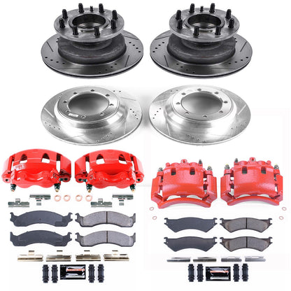 PowerStop Front & Rear Z23 Evolution Kit w/ Calipers | Ford E-350 Club Wagon (2003–2005) (KC4435)