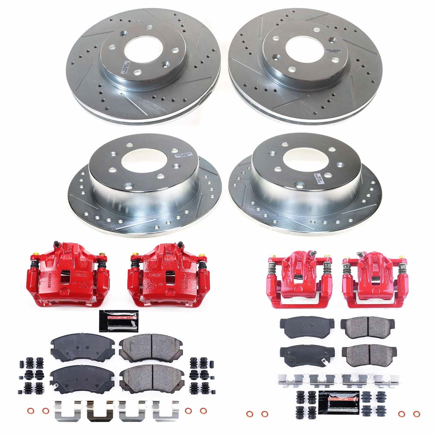 PowerStop Front and Rear Z23 Evolution Kit w/ Caliper | Kia Optima (2002–2006) (KC4445A)