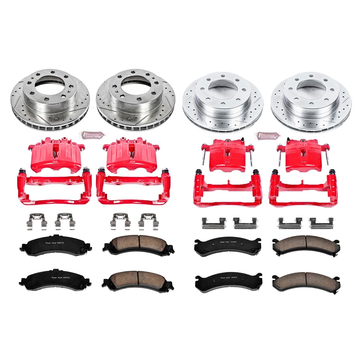 PowerStop Front & Rear Z23 Evolution Sport Brake Kit w/ Calipers | Chevrolet Silverado 1500 HD (2005) (KC4454)