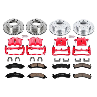PowerStop Front & Rear Z23 Evolution Sport Brake Kit w/ Calipers | Chevrolet Silverado 1500 HD (2005) (KC4454)