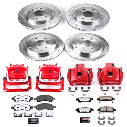 PowerStop Front and Rear Z36 Truck & Tow Kit w/ Calipers | Saturn Outlook (2007–2010) (KC4466-36)