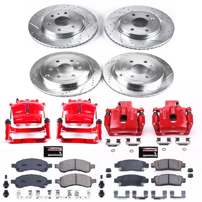 PowerStop Front & Rear Z23 Evolution Sport Brake Kit w/ Calipers | Buick Enclave (2008–2017) (KC4466)