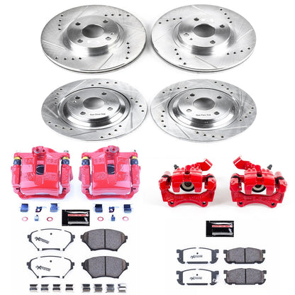 PowerStop Front & Rear Z26 Street Warrior Brake Kit w/Calipers | Mazda Miata (2001–2005) (KC4468-26)