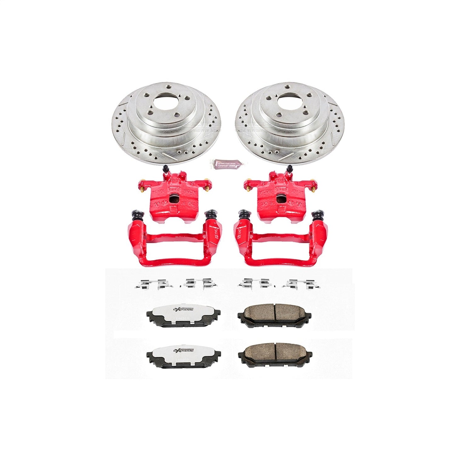 PowerStop Rear Z26 Street Warrior Brake Kit w/ Calipers | Saab 9-2X (2005–2006) (KC447-26)