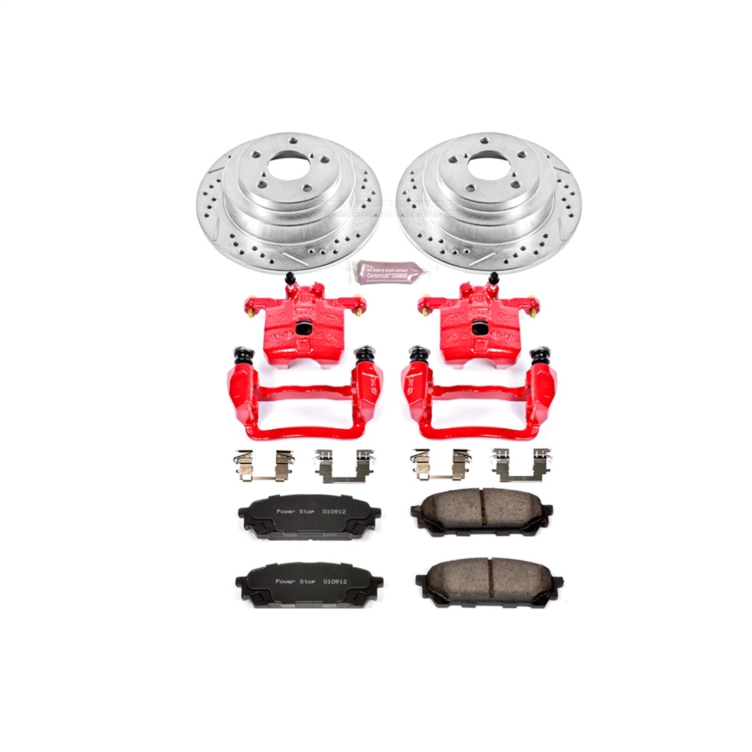 PowerStop Rear Z23 Evolution Sport Brake Kit w/ Calipers | Saab 9-2X (2005–2006) (KC447)