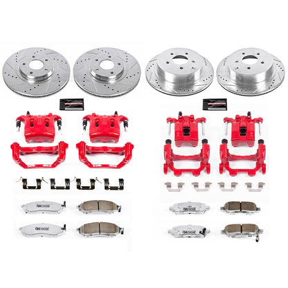PowerStop Front and Rear Z26 Street Kit w/ Calipers | Nissan Murano (2011–2014) (KC4476-26)