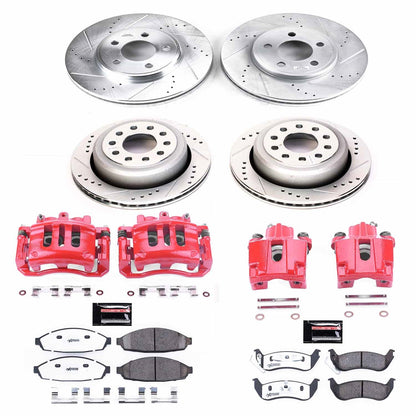 PowerStop Front and Rear Z26 Street Kit w/ Calipers | Lincoln Town Car (2003–2011) (KC4486-26)