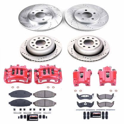 PowerStop Front & Rear Z23 Evolution Sport Brake Kit w/ Calipers | Lincoln Town Car (2003–2011) (KC4486)