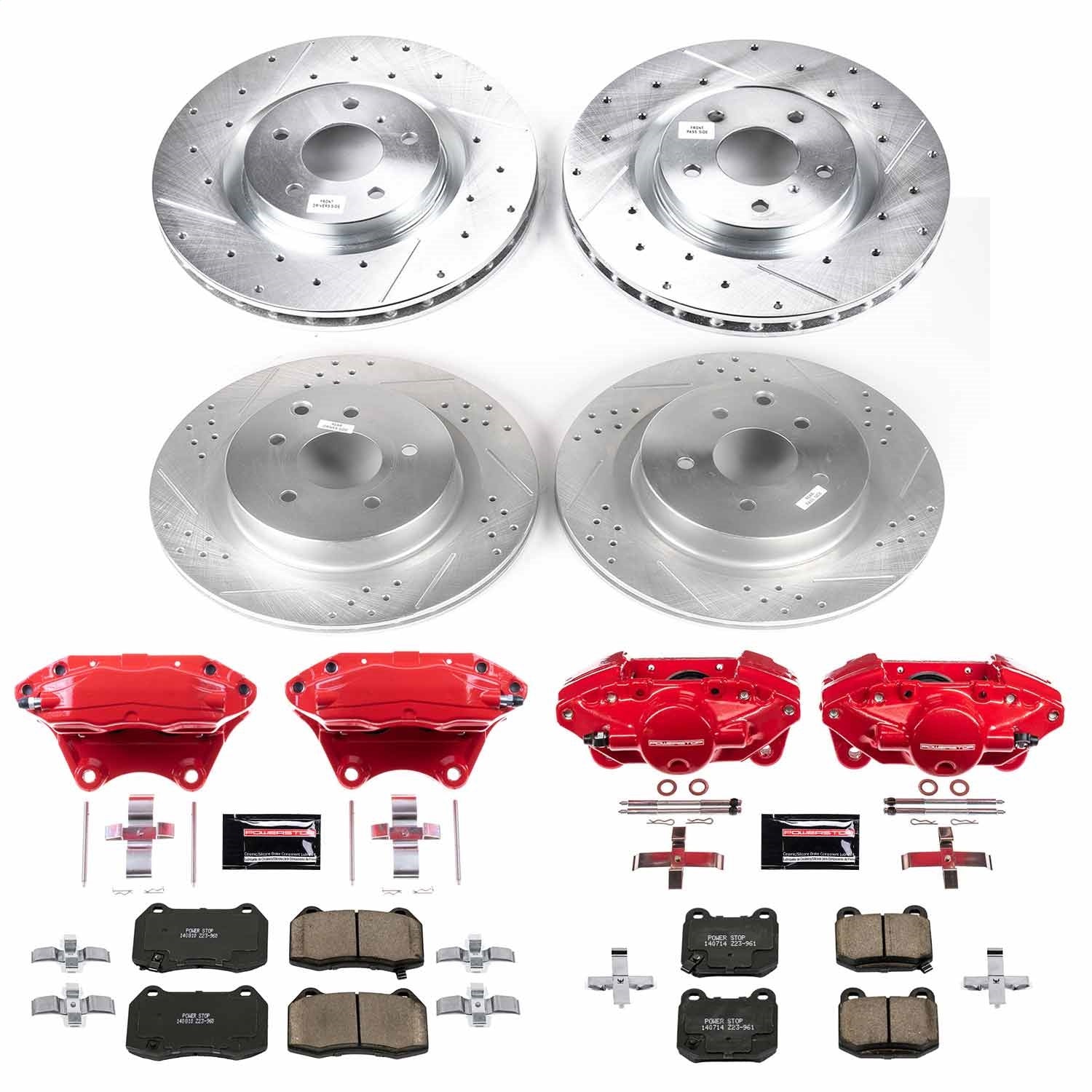 PowerStop Front & Rear Z23 Evolution Sport Brake Kit w/ Calipers | Infiniti G35 (2003–2004) (KC4488A)