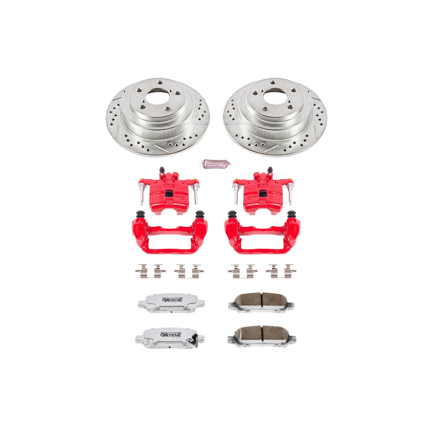 PowerStop Rear Z26 Street Warrior Brake Kit w/ Calipers | Subaru Forester (1998–2003) (KC449-26)