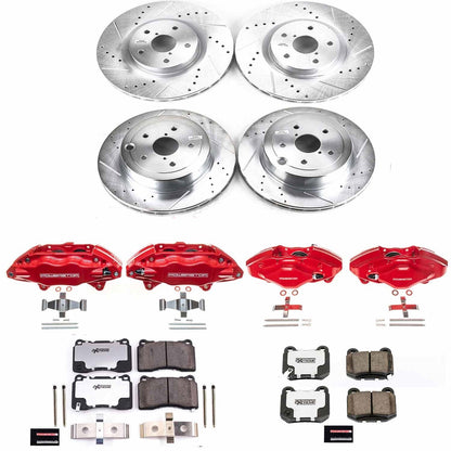 PowerStop Front & Rear Z26 Street Warrior Brake Kit w/ Calipers | Subaru Impreza (2008–2014) (KC4490-26)