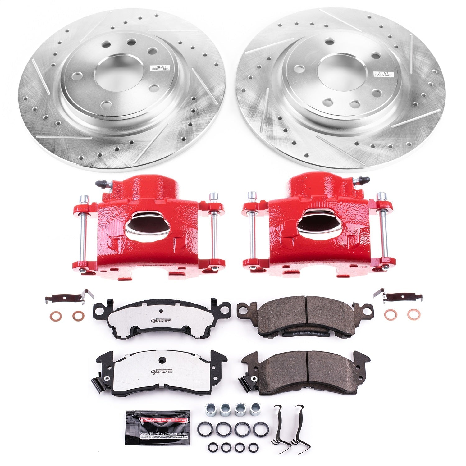 PowerStop Front Z26 Street Kit w/ Calipers | Cadillac Fleetwood (1977) (KC4539B-26)