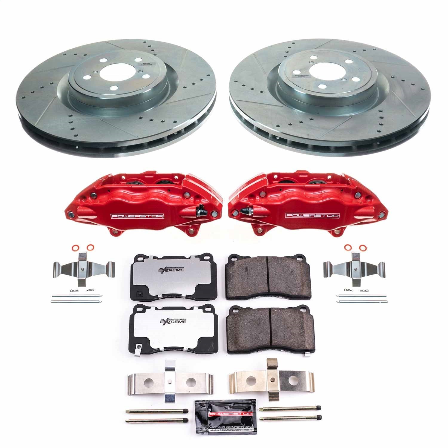 PowerStop Front Z26 Street Kit w/Calipers | Subaru Impreza (2004) (KC4549-26)