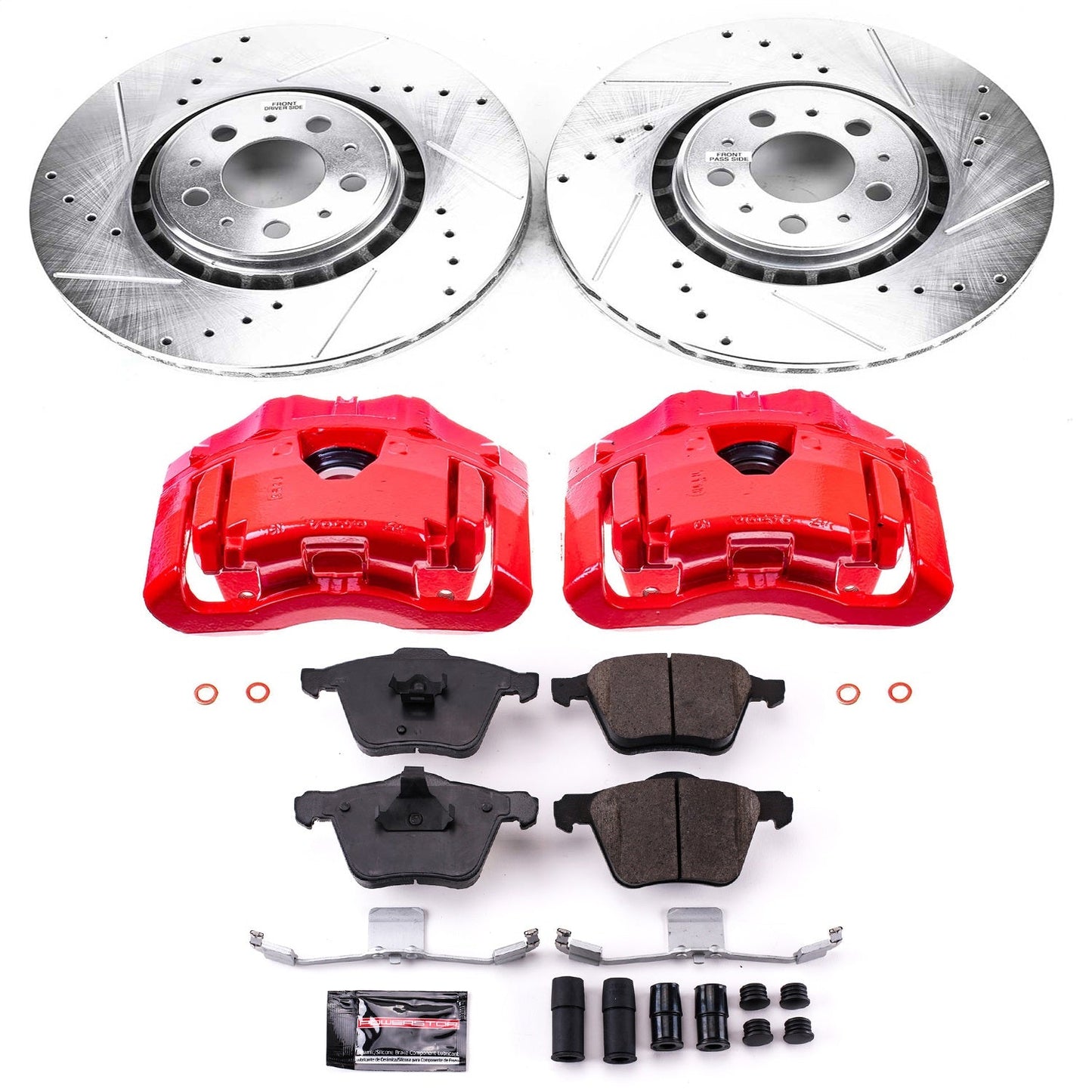 PowerStop Front Z23 Evolution Sport Brake Kit w/ Calipers | Volvo XC90 (2003–2014) (KC4552)
