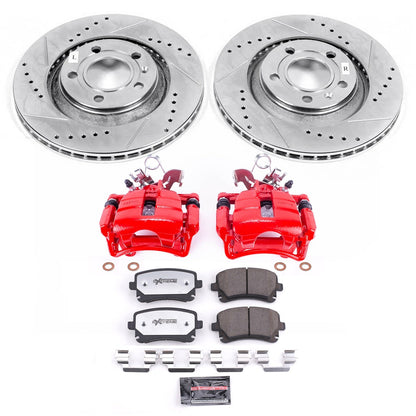 PowerStop Rear Z26 Street Warrior Brake Kit w/ Calipers | Audi S4 (2004–2009) (KC4564-26)