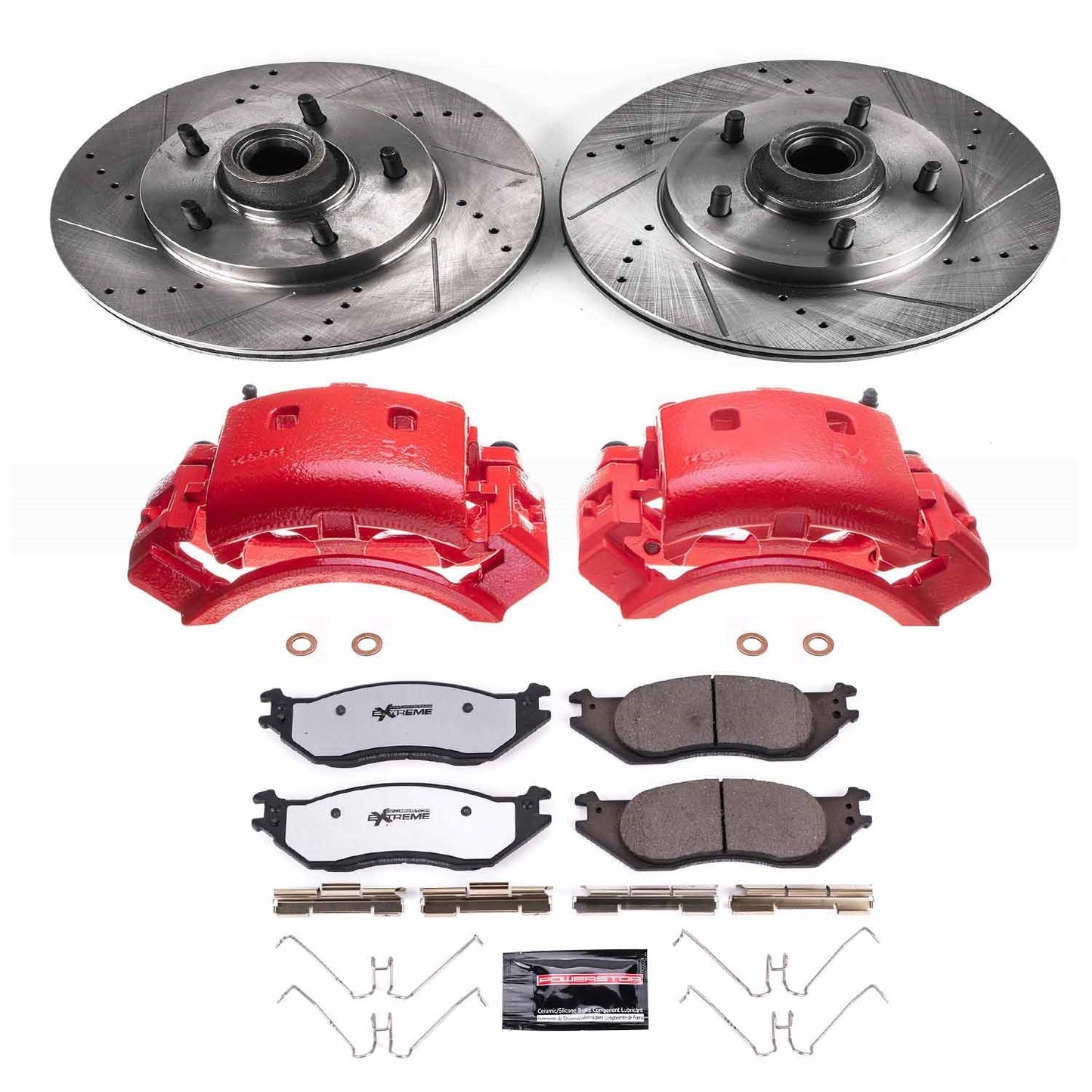 PowerStop Front Z36 Truck & Tow Kit w/ Calipers | Ford E-150 (2004–2006) (KC4578-36)