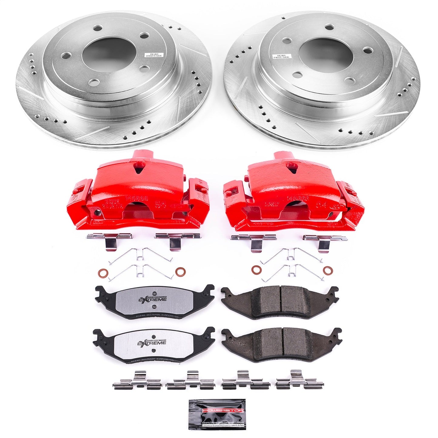 PowerStop Rear Z36 Truck & Tow Kit w/ Calipers | Ford E-150 Club Wagon (2004–2005) (KC4579-36)