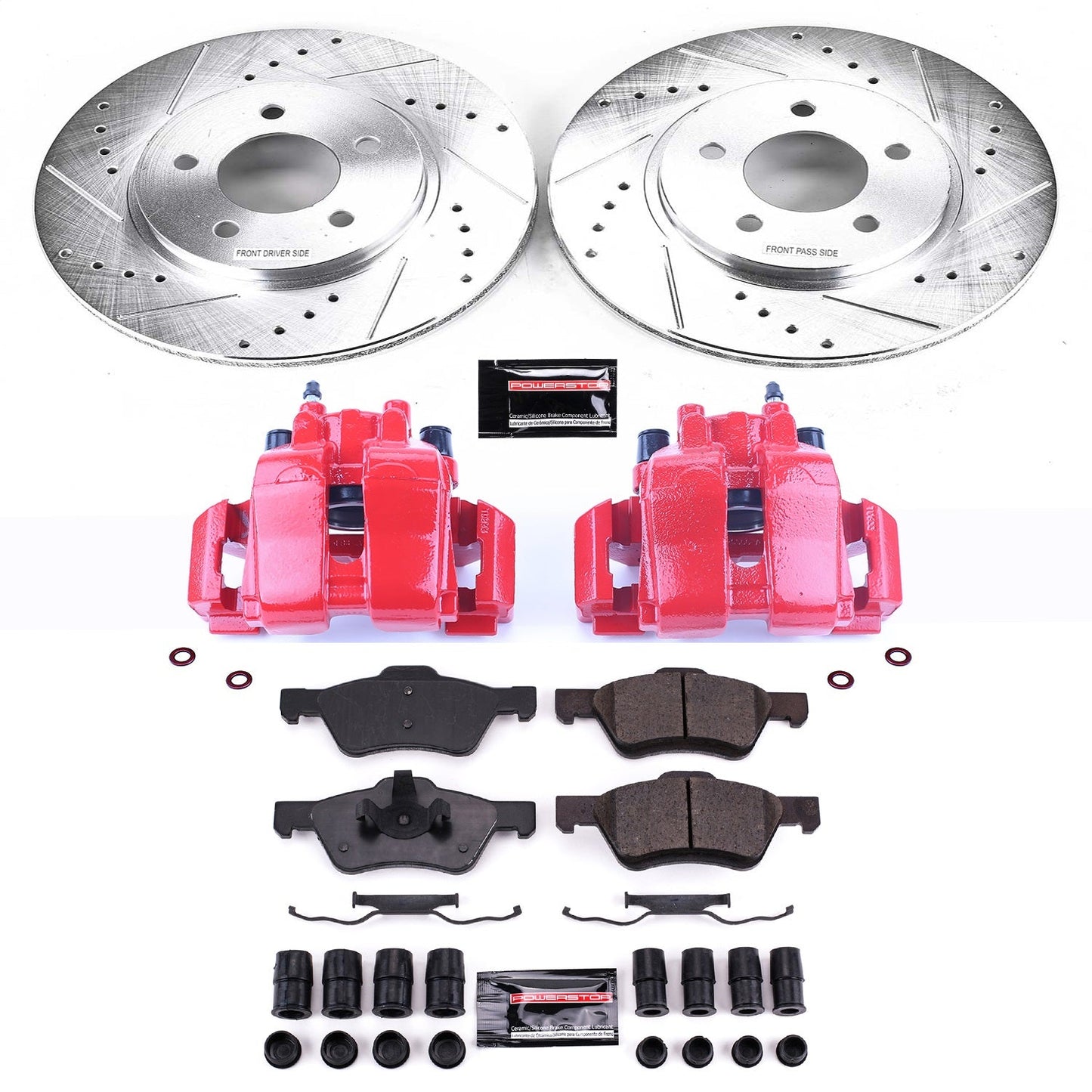 PowerStop Front Z23 Evolution Sport Brake Kit w/ Calipers | Ford Escape (2007–2010) (KC4580A)