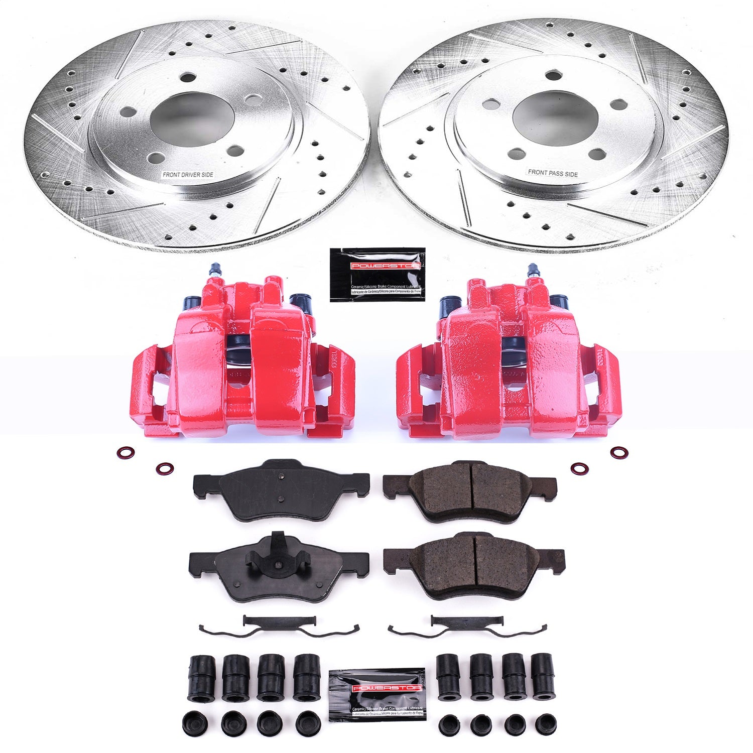 PowerStop Front Z23 Evolution Sport Brake Kit w/ Calipers | Ford Escape (2007–2010) (KC4580A)