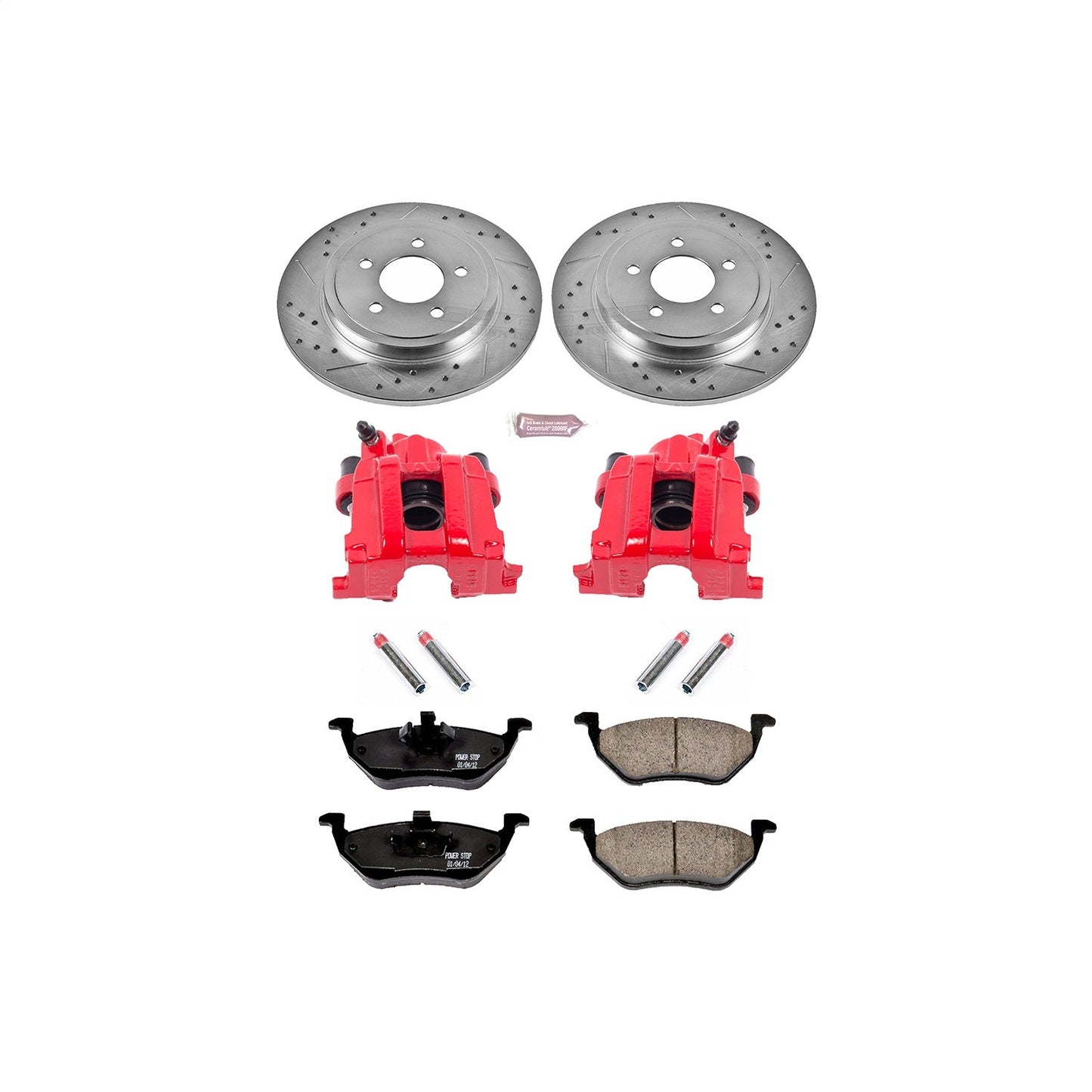 PowerStop Rear Z23 Evolution Sport Brake Kit w/ Calipers | Ford Escape (2005–2008) (KC4585)