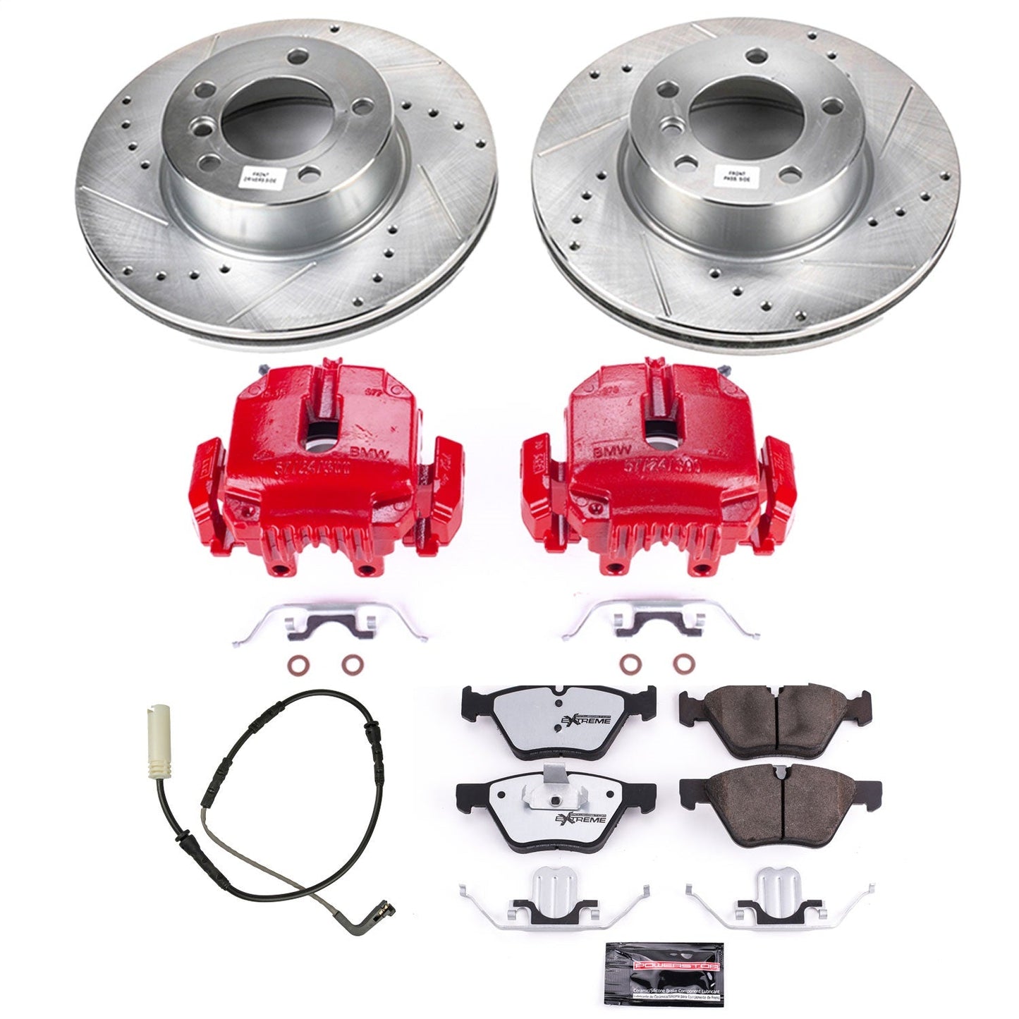 PowerStop Front Z26 Street Warrior Brake Kit w/ Calipers | BMW 328i (2007) (KC4590-26)