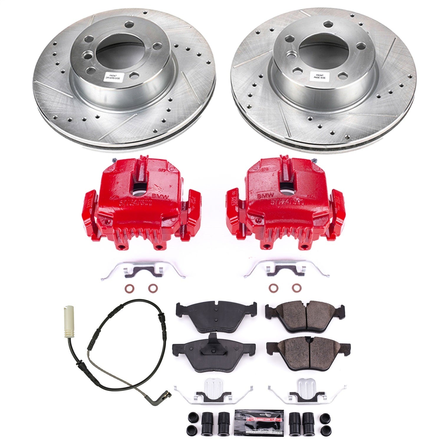 PowerStop Front Z23 Evolution Sport Brake Kit w/Calipers | BMW 328i (2007) (KC4590)