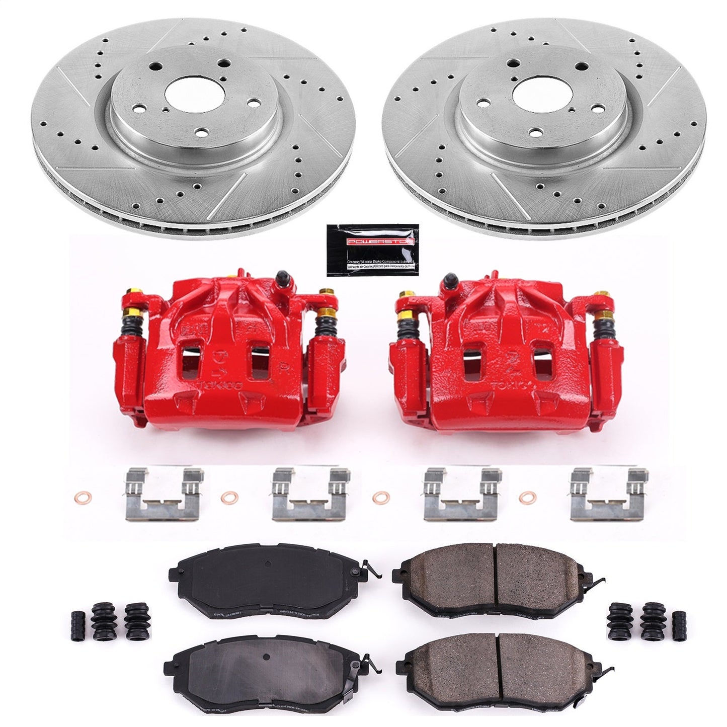 PowerStop Front Z23 Evolution Sport Brake Kit w/ Calipers | Subaru B9 Tribeca (2006–2007) (KC4603)