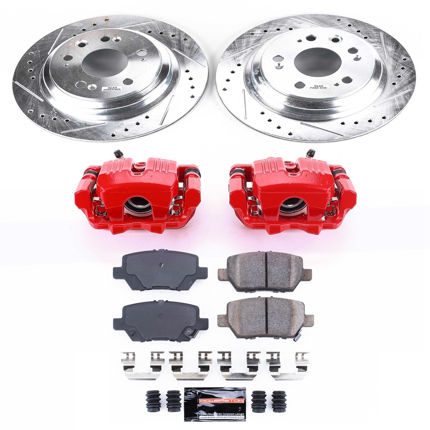 PowerStop Rear Z23 Evolution Sport Brake Kit w/ Calipers | Acura RL (2005–2012) (KC4605)