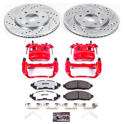 PowerStop Front Z36 Truck & Tow Brake Kit w/ Calipers | Nissan Frontier 2005–2018 (KC4611-36)