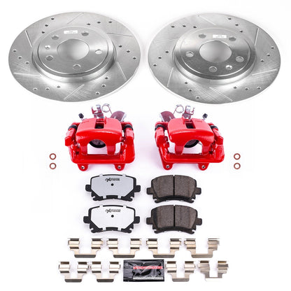 PowerStop Rear Z26 Street Warrior Brake Kit w/ Calipers | Audi A4 (2005–2009) (KC4624-26)