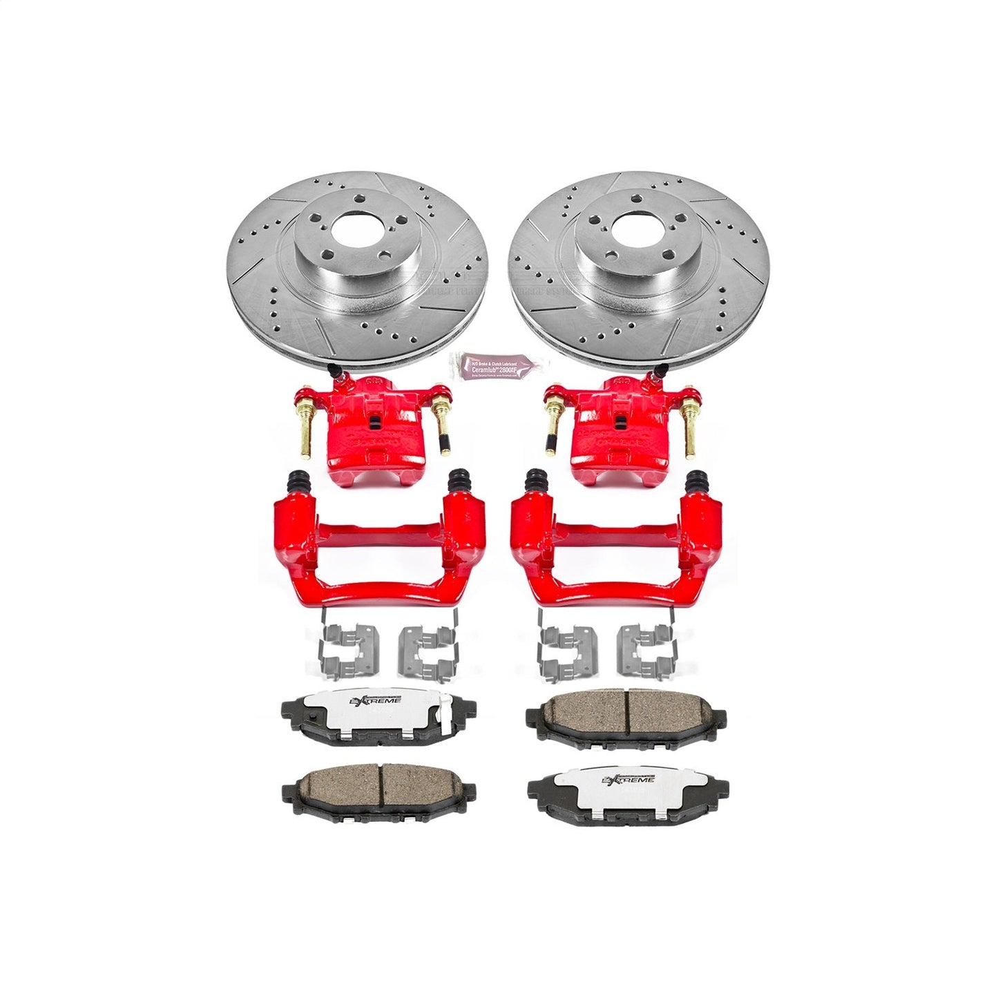 PowerStop Rear Z26 Street Warrior Brake Kit w/ Calipers | Subaru Forester (2009–2013) (KC4631-26)