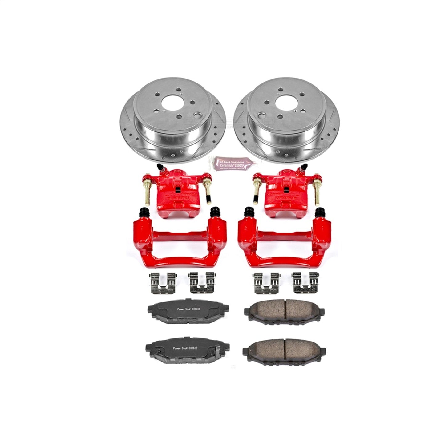 PowerStop Rear Z23 Evolution Sport Brake Kit w/ Calipers | Subaru Forester (2009–2013) (KC4631)
