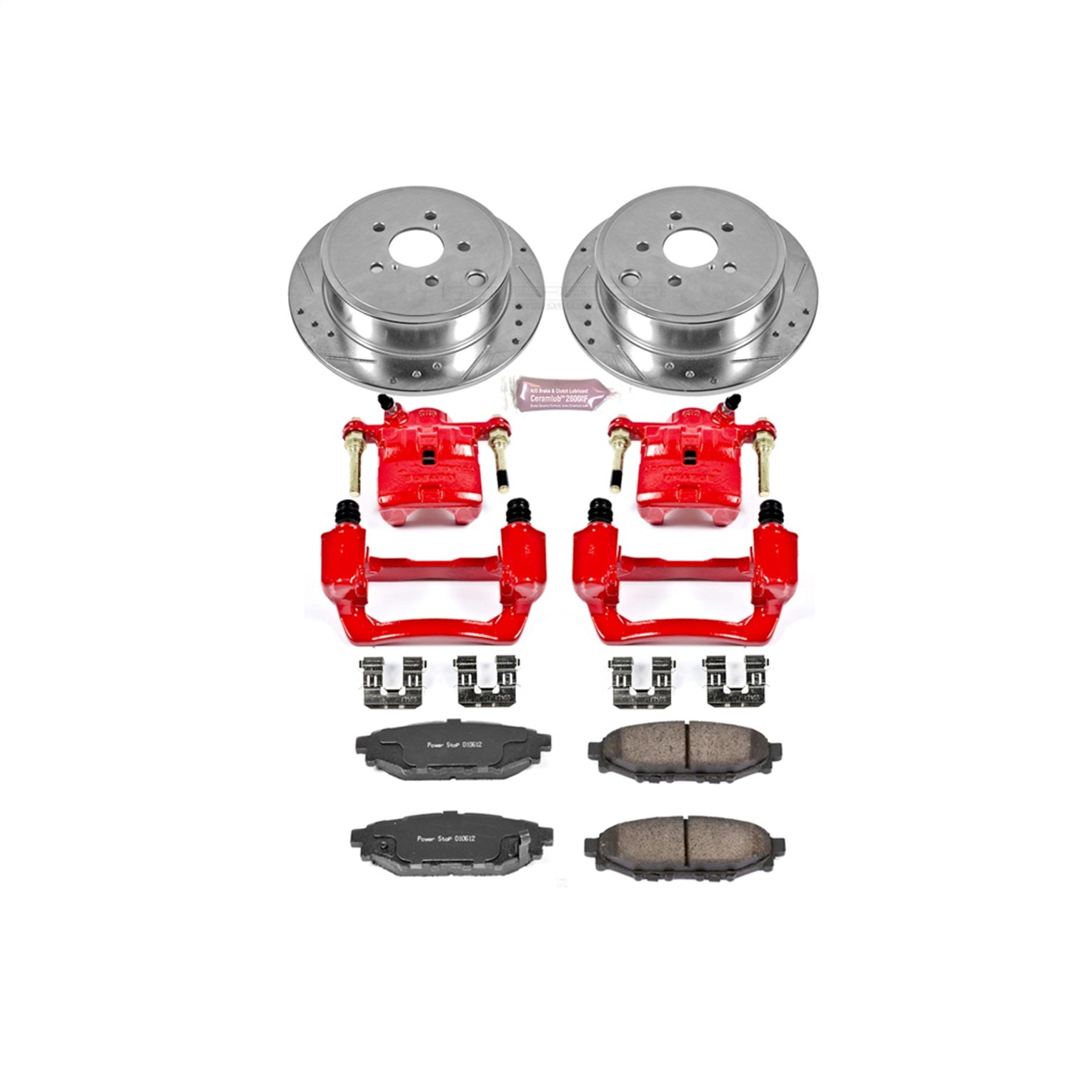PowerStop Rear Z23 Evolution Sport Brake Kit w/ Calipers | Subaru Forester (2009–2013) (KC4631)