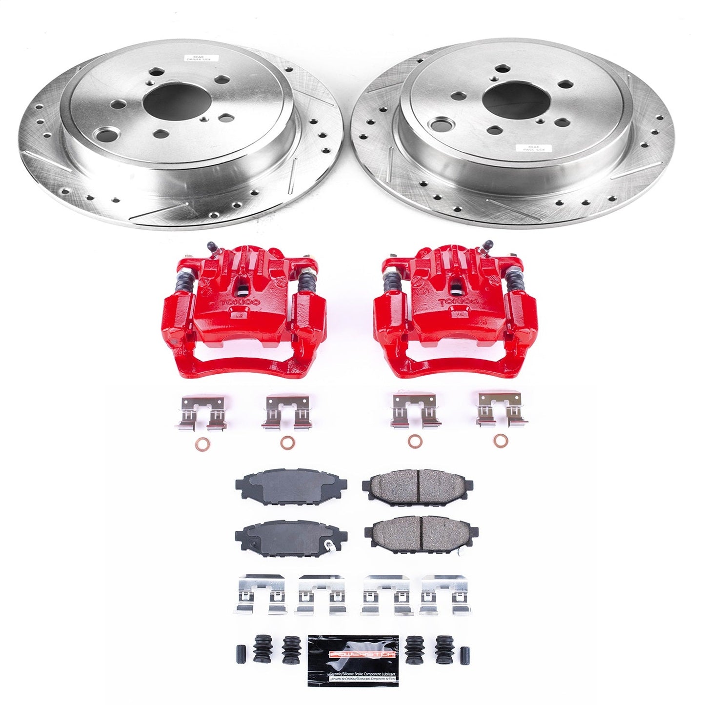 PowerStop Rear Z23 Evolution Sport Brake Kit w/ Calipers | Subaru Legacy 2010–2014 (KC4631A)