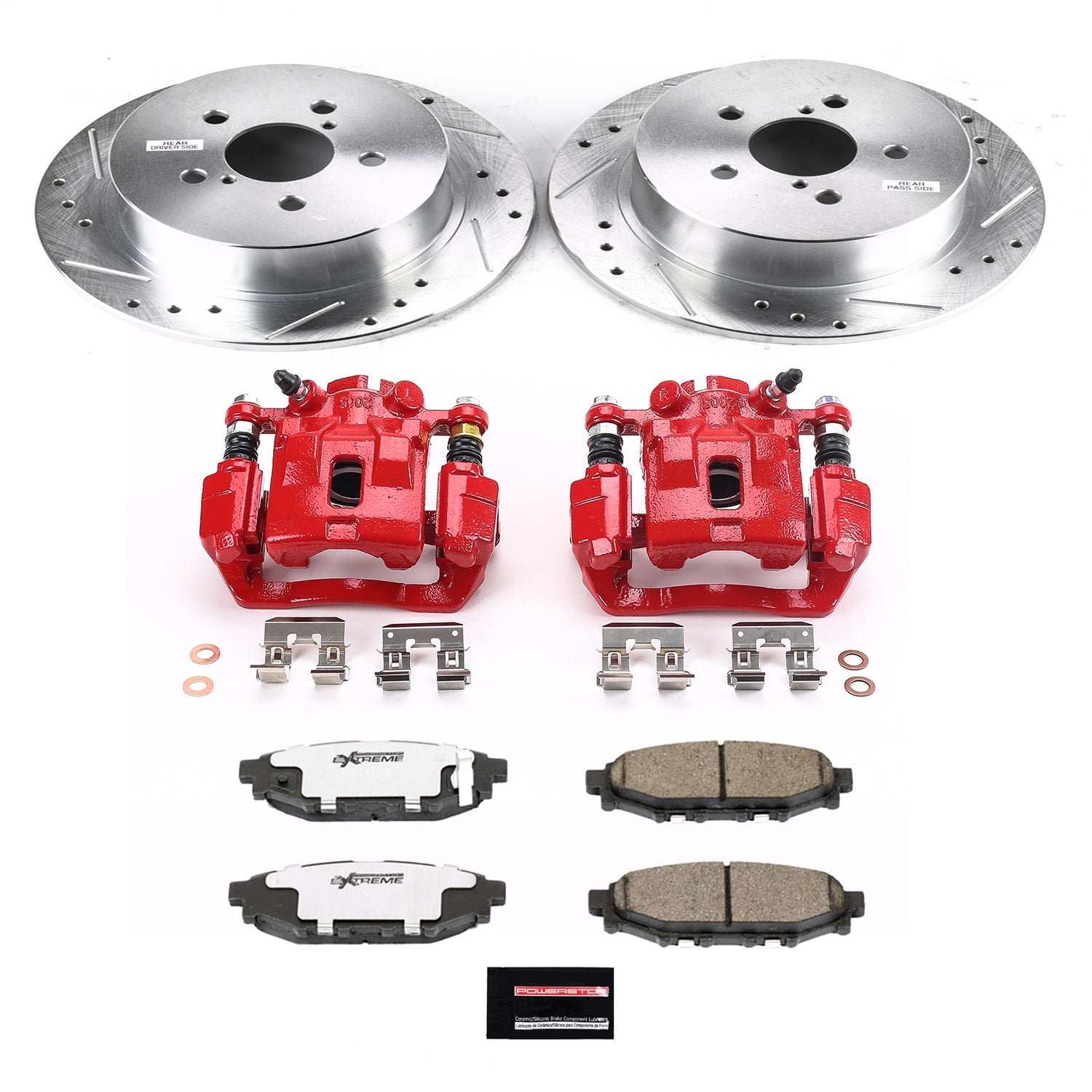 PowerStop Rear Z26 Street Warrior Brake Kit w/ Calipers | Subaru Legacy (2005) (KC4632-26)