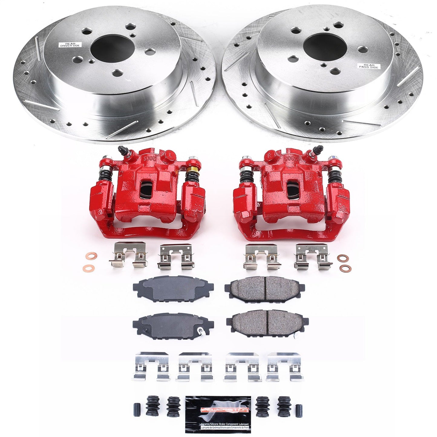 PowerStop Rear Z23 Evolution Sport Brake Kit w/Calipers | Subaru Legacy (2005) (KC4632)