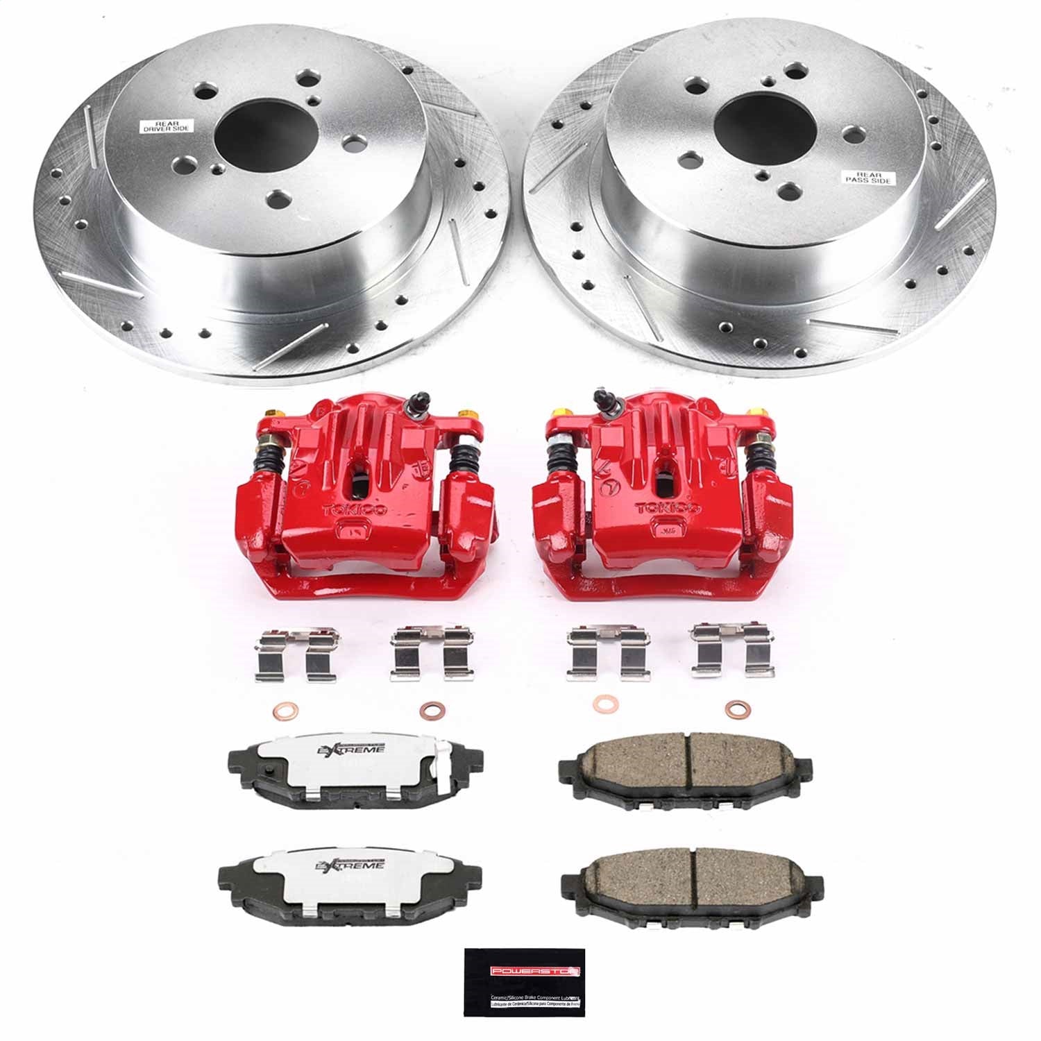 PowerStop Rear Z26 Street Warrior Brake Kit w/ Calipers | Subaru Legacy (2006–2009) (KC4632A-26)