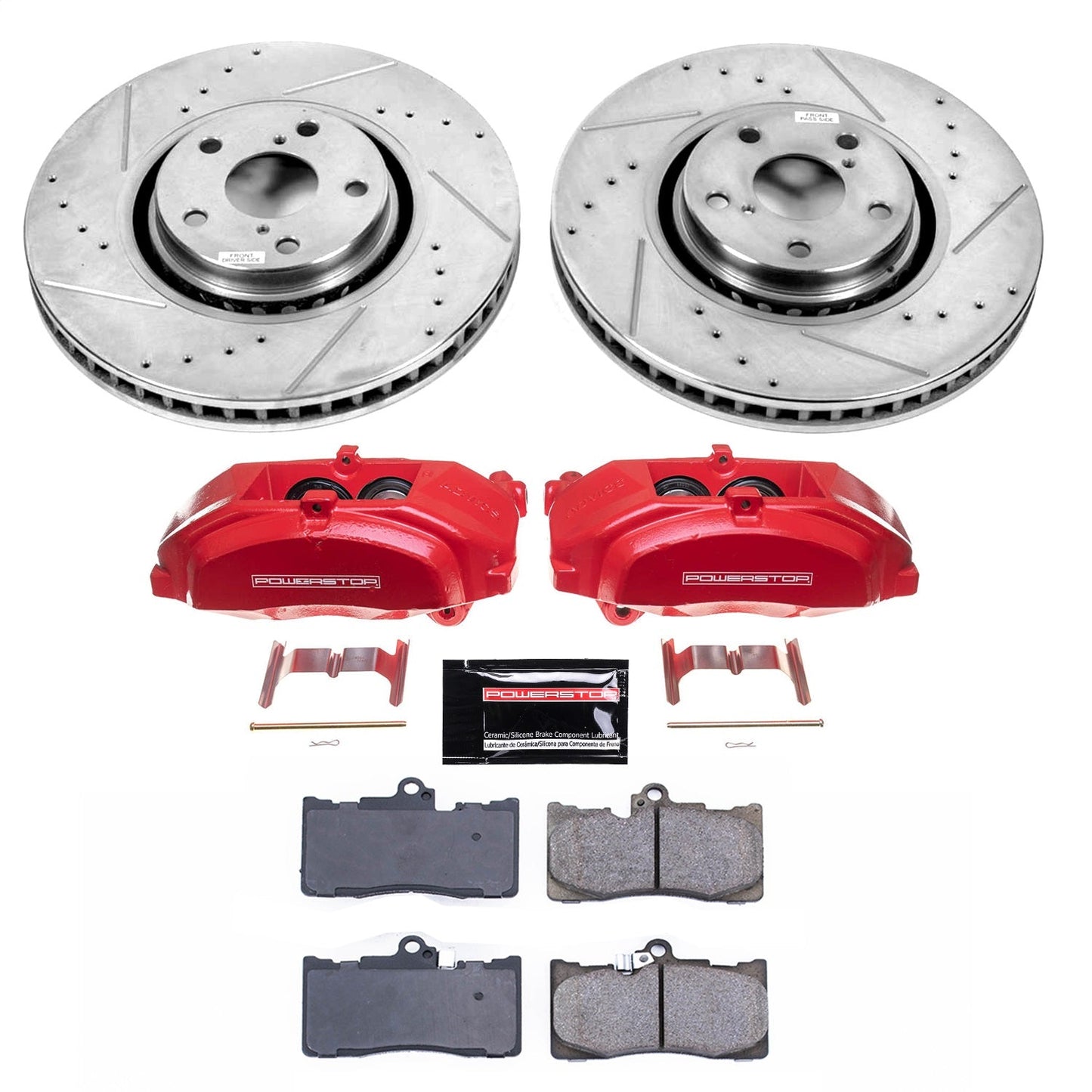 PowerStop Front Z23 Evolution Sport Brake Kit w/ Calipers | Lexus GS350 (2007–2011) (KC4634)