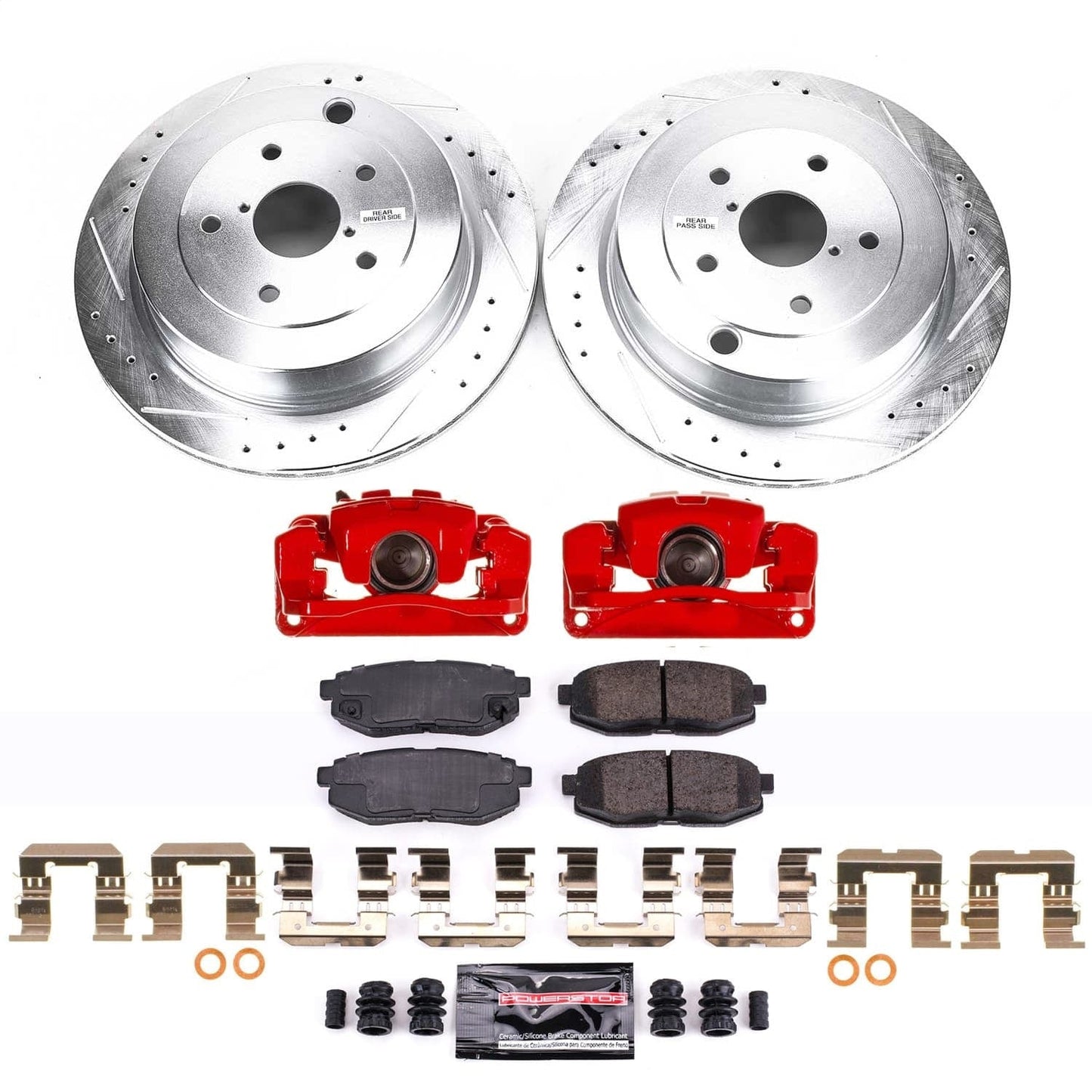 PowerStop Rear Z23 Evolution Kit w/Calipers | Subaru Tribeca (2008–2014) (KC4645)