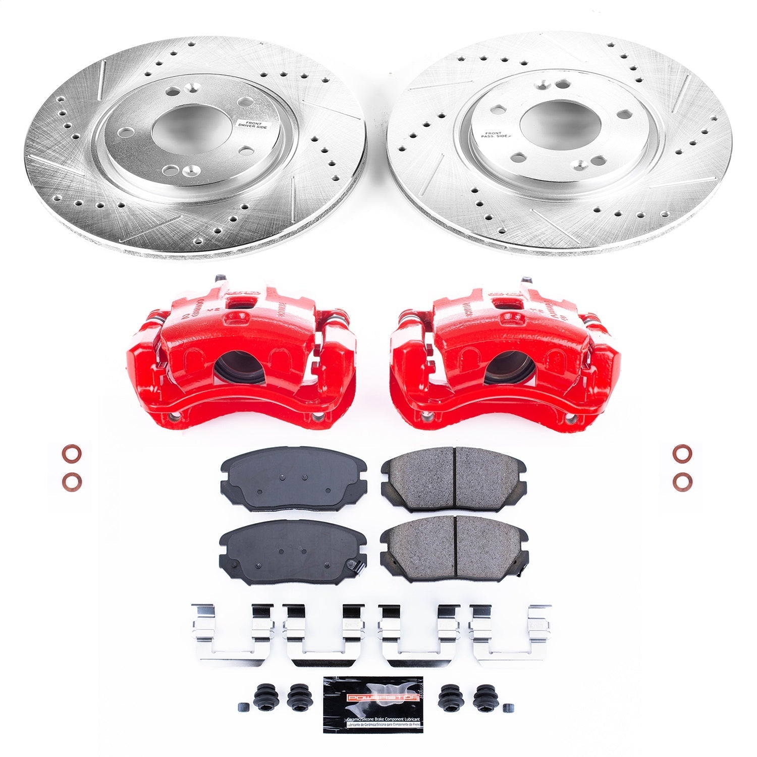PowerStop Front Z23 Evolution Sport Brake Kit w/ Calipers | Hyundai Sonata (2006–2010) (KC4647A)