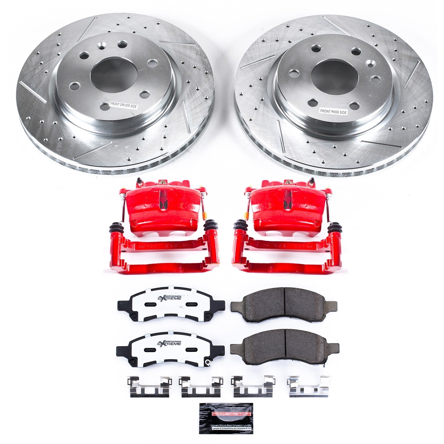 PowerStop Front Z36 Truck & Tow Kit w/ Calipers | Saturn Outlook (2007–2010) (KC4657-36)