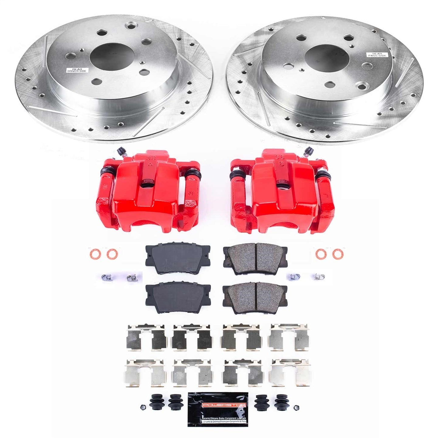 PowerStop Rear Z23 Evolution Sport Brake Kit w/ Calipers | Pontiac Vibe (2009–2010) (KC4670)