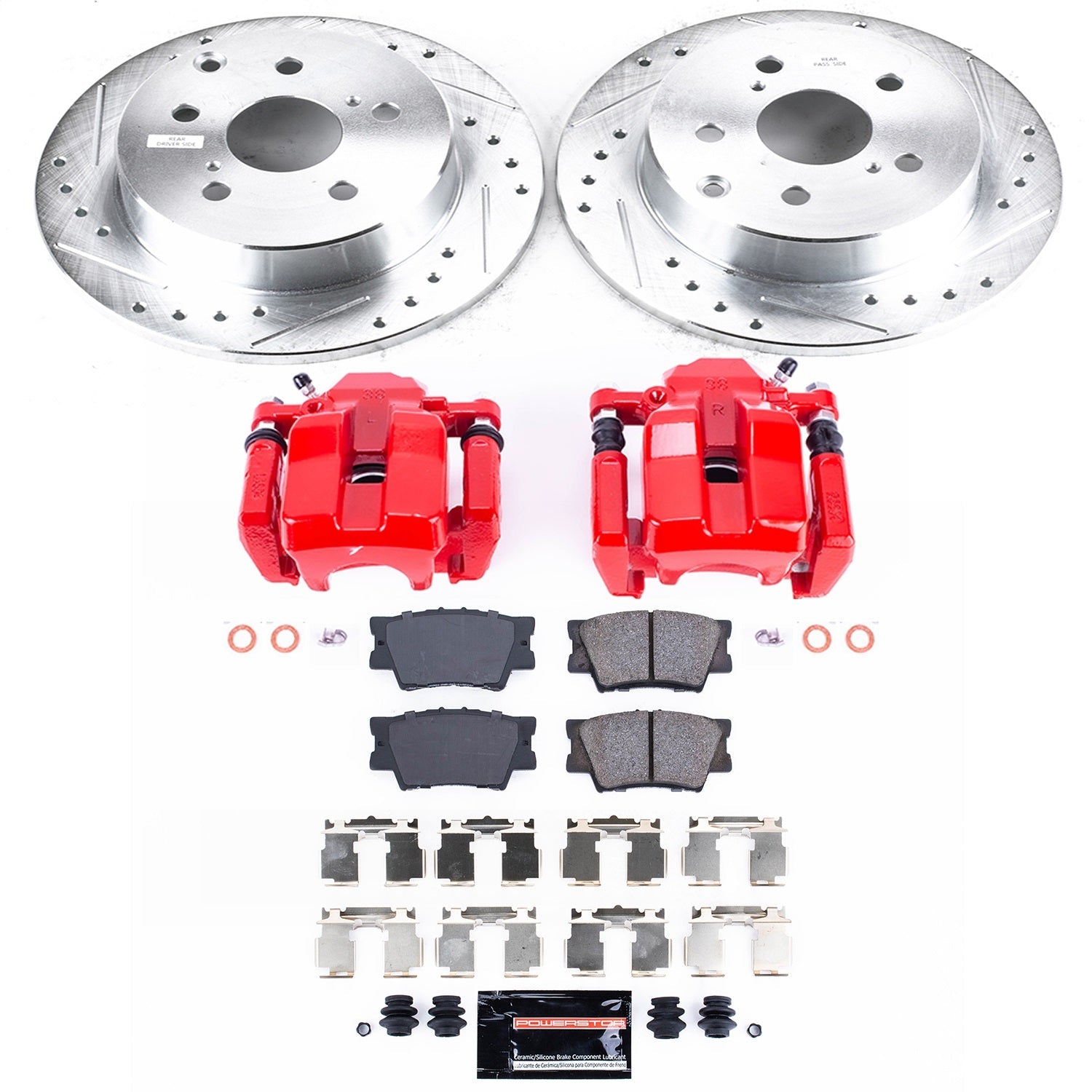 PowerStop Rear Z23 Evolution Sport Brake Kit w/ Calipers | Toyota RAV4 (2011–2018) (KC4671A)