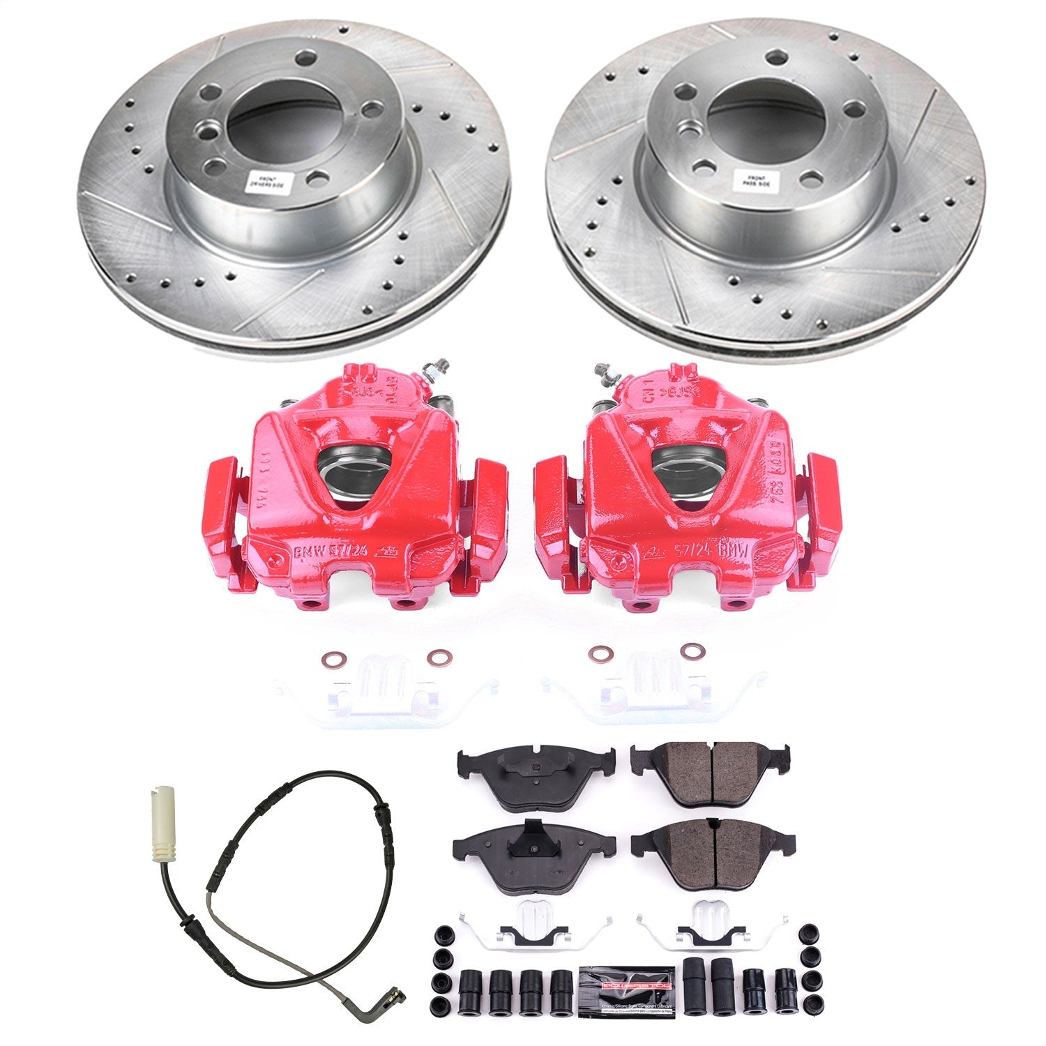 PowerStop Front Z23 Evolution Sport Brake Kit w/Calipers | BMW 328i (2008–2010) (KC4677)