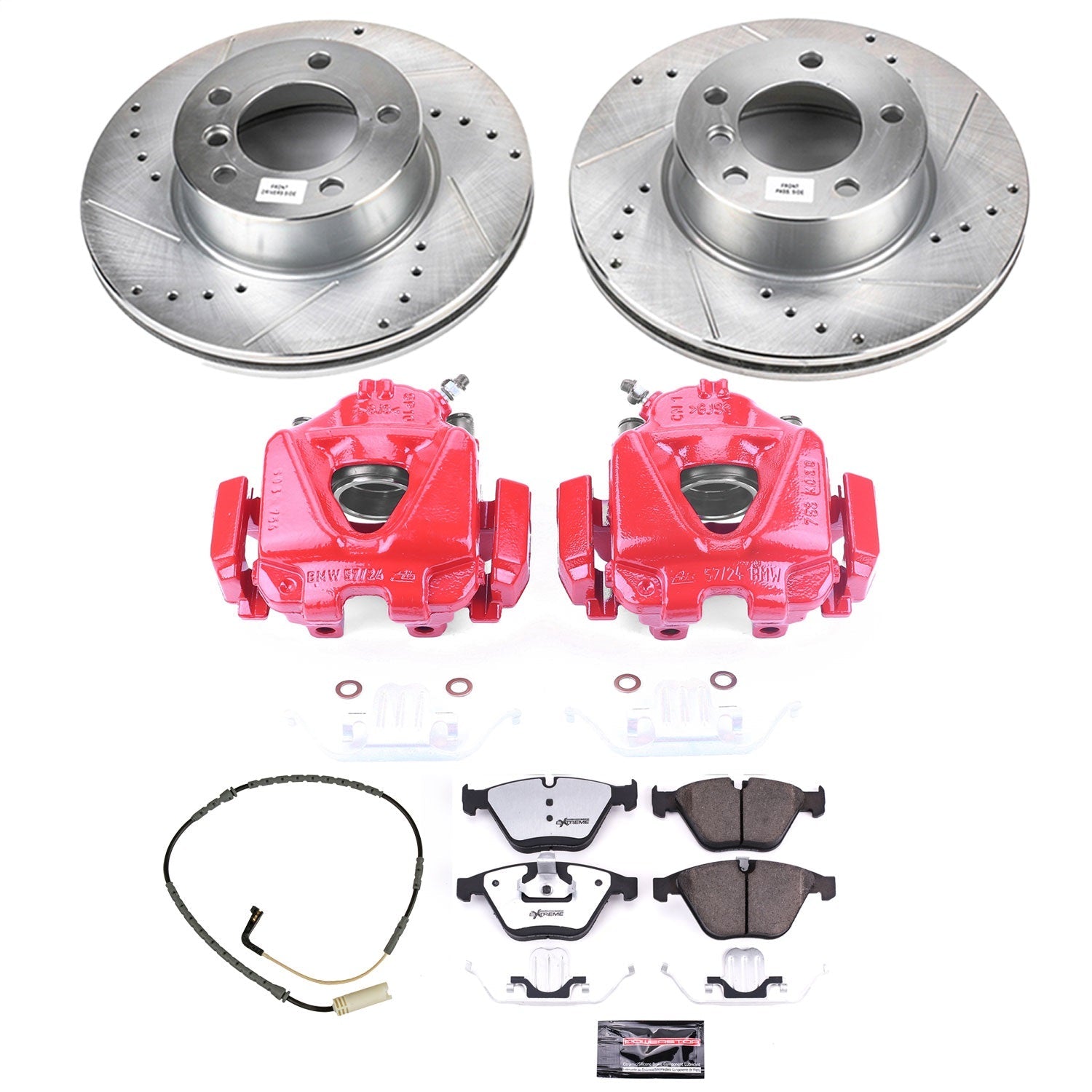 PowerStop Front Z26 Street Warrior Brake Kit w/ Calipers | BMW 328i xDrive (2009–2010) (KC4678-26)