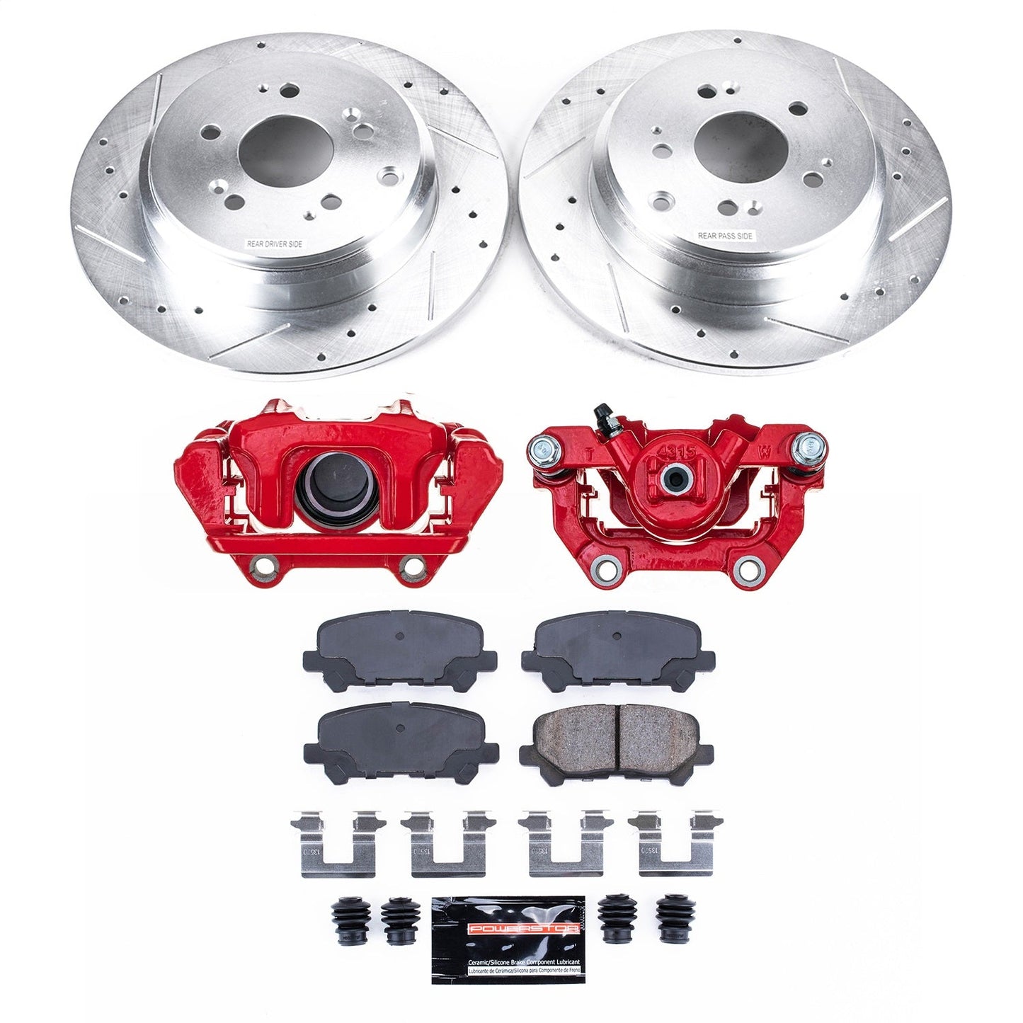 PowerStop Rear Z23 Evolution Kit w/ Calipers | Acura MDX (2007–2013) (KC4685)